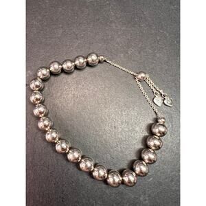 Ralph Lauren sterling silver bolo charm bracelet